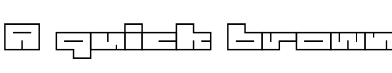 Preview of 1B_MAZE-white Regular font