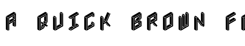Preview of 3D Isometric Black font