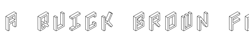 Preview of 3D Isometric Regular font