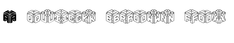 Preview of 3D LET (BRK) Regular font