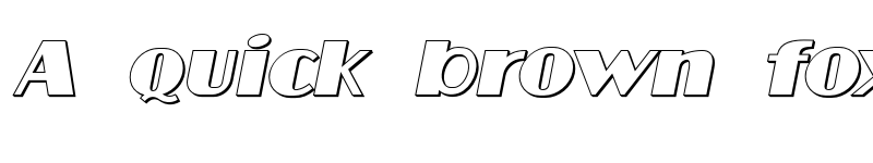 Preview of Aafia 3D Italic font