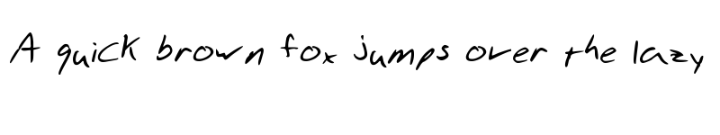 Preview of Aaron's Hand Medium font