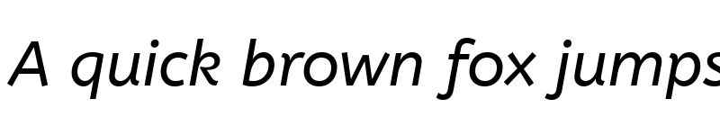 Preview of ABeeZee Italic font