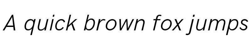 Preview of Acari Sans ExtraLight Italic font