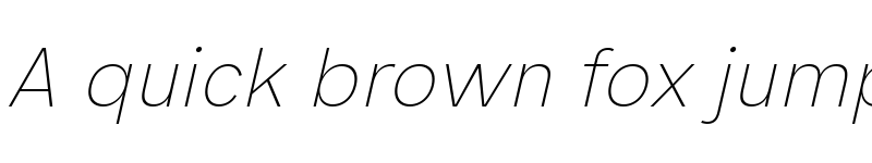 Preview of Acari Sans Neue Thin Italic font