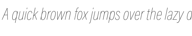 Preview of Acumin Pro Condensed Thin Italic font
