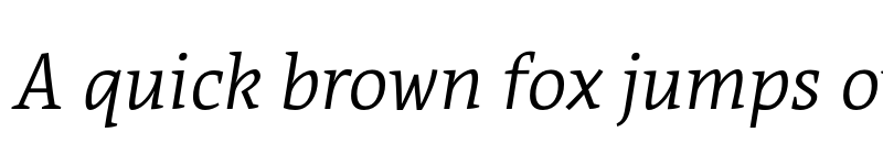 Preview of Acuta Thin Italic font