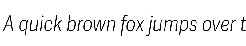 Preview of Adelle Sans Cnd Thin Italic font