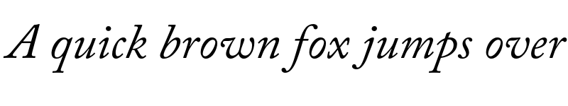 Preview of Adobe Caslon Pro Italic font