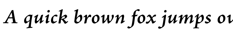 Preview of Adobe Jenson Pro Caption SemiBold Italic font