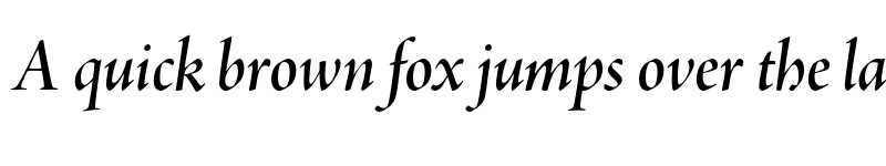 Preview of Adobe Jenson Pro Display SemiBold Italic font