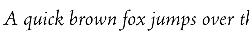 Preview of Adobe Jenson Pro Light Italic font