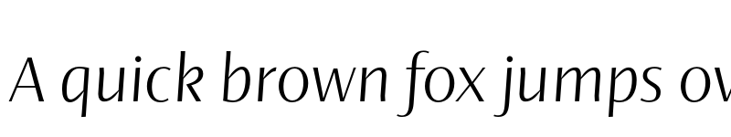 Preview of Ador Hairline Italic font