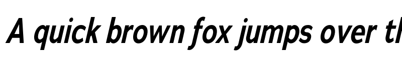 Preview of Adrianna Condensed DemiBold Italic font