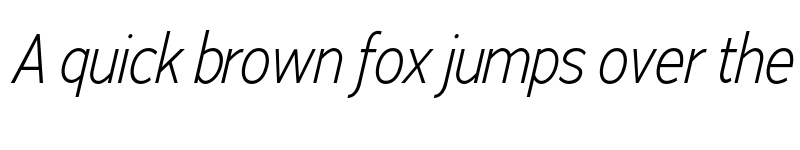 Preview of Adrianna Condensed Light Italic font