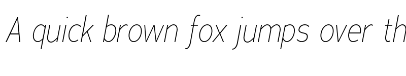 Preview of Adrianna Condensed Thin Italic font