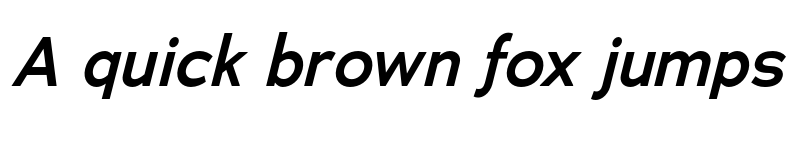 Preview of Adrianna Demibold Italic font