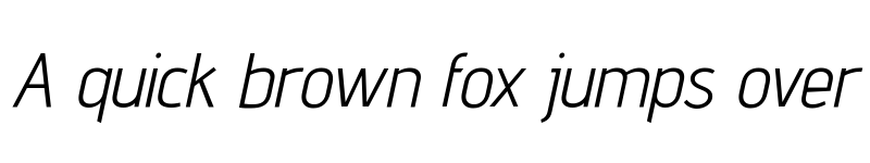 Preview of Advent Pro Italic font