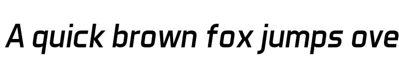 Preview of Aero Matics Italic font