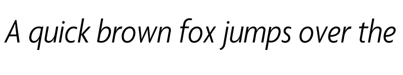 Preview of Agenda LightCondItalic font