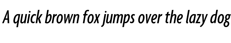 Preview of Agenda MediumExtraCondItalic font