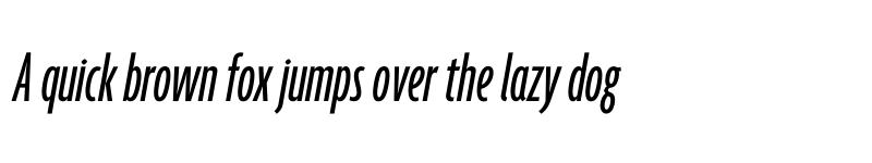 Preview of Agenda One Compressed Italic font