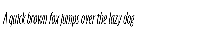 Preview of Agenda One Compressed Light Italic font