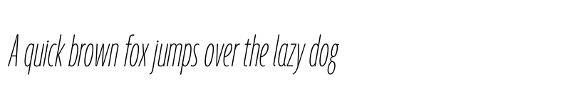 Preview of Agenda One Compressed Thin Italic font