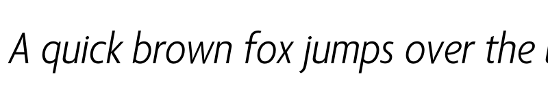 Preview of Agenda One Condensed Light Italic font