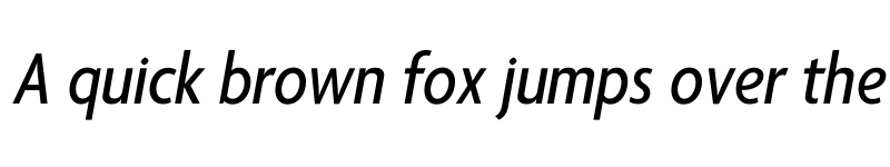 Preview of Agenda One Condensed Medium Italic font