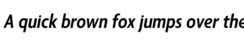 Preview of Agenda One Condensed Semi Bold Italic font