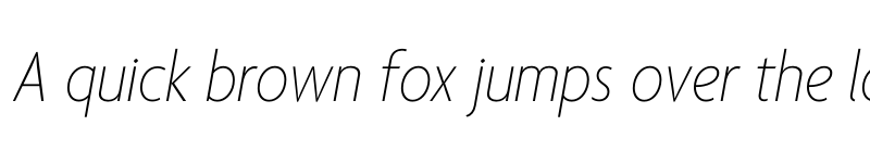 Preview of Agenda One Condensed Thin Italic font