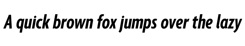 Preview of Agenda One Extra Condensed Bold Italic font