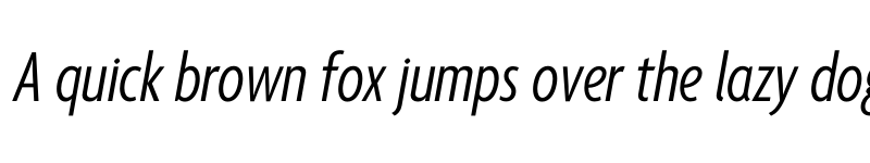 Preview of Agenda One Extra Condensed Italic font