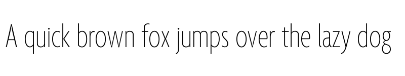 Preview of Agenda One Extra Condensed Thin font