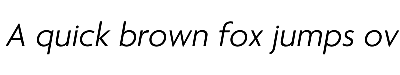 Preview of Agenda One Light Italic font