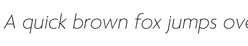 Preview of Agenda One Thin Italic font