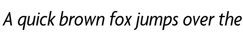 Preview of Agenda RegularCondItalic font