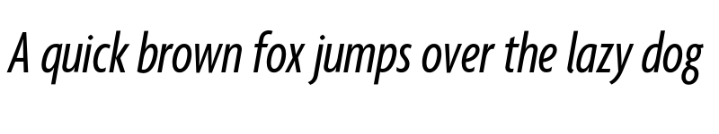 Preview of Agenda RegularExtraCondItalic font