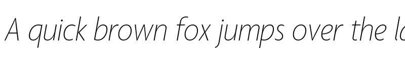 Preview of Agenda ThinCondItalic font