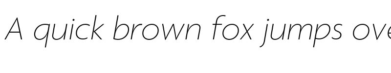 Preview of Agenda ThinItalic font