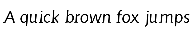 Preview of AidaSerifObliqueMedium Regular font