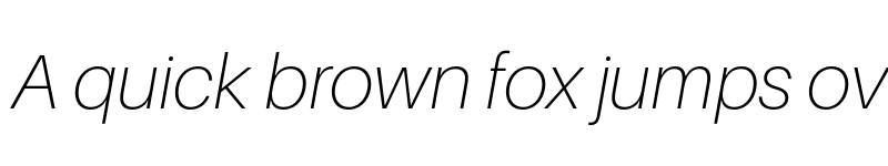 Preview of Aileron Thin Italic font