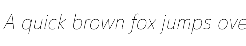 Preview of Ainslie Sans Cond Thin Ital font