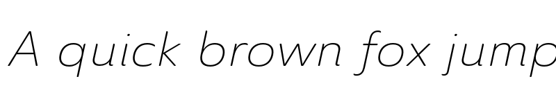 Preview of Ainslie Sans Ext Light Ital font