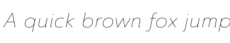 Preview of Ainslie Sans Ext Thin Ital font