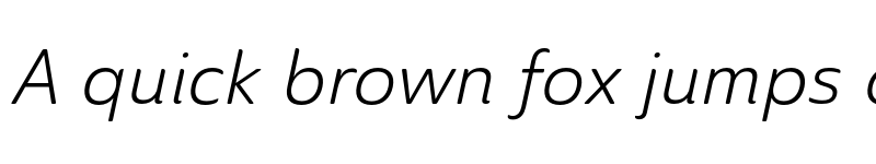 Preview of Ainslie Sans Norm Book Ital font