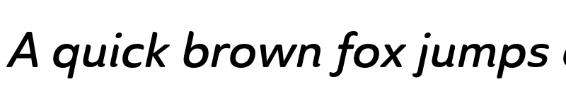 Preview of Ainslie Sans Norm Demi Ital font