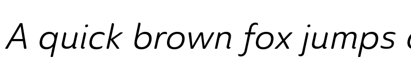 Preview of Ainslie Sans Norm Regular Ital font