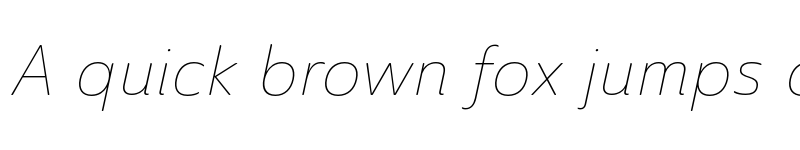 Preview of Ainslie Sans Norm Thin Ital font